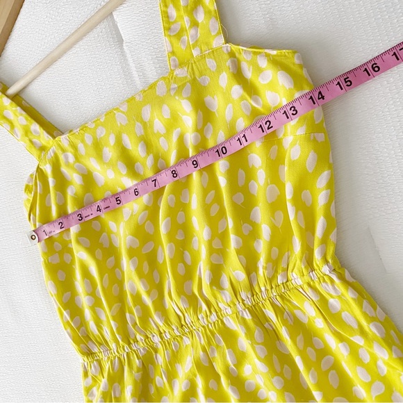 NWOT Pink Petal Print Yellow Midi Sundress with Pockets - Picture 14 of 15